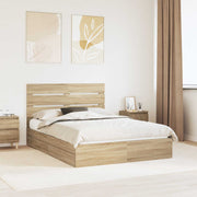 Opbevaringsseng Sonoma eg 140 x 200 cm Konstrueret træ