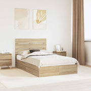 Opbevaringsseng Sonoma eg 135 x 190 cm Konstrueret træ