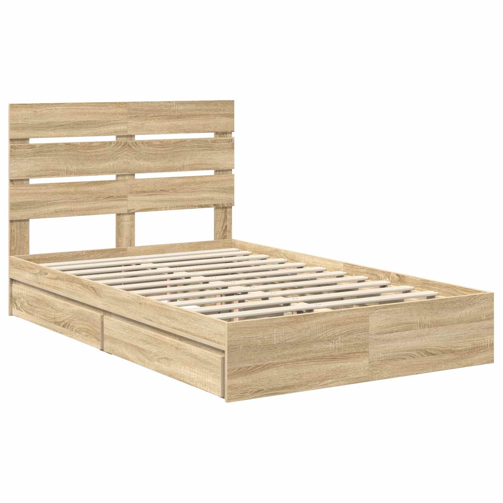 Opbevaringsseng Sonoma eg 135 x 190 cm Konstrueret træ