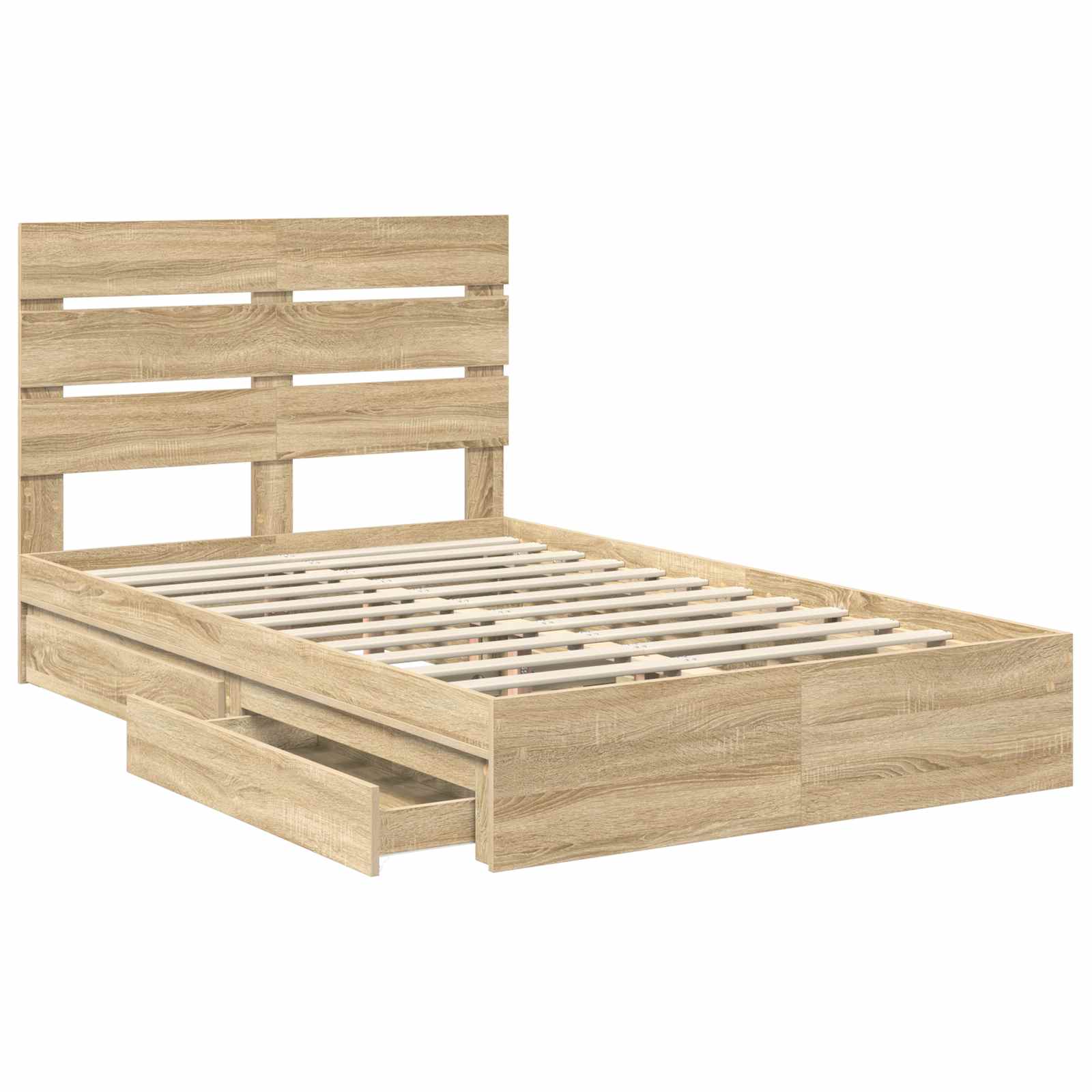 Opbevaringsseng Sonoma eg 135 x 190 cm Konstrueret træ