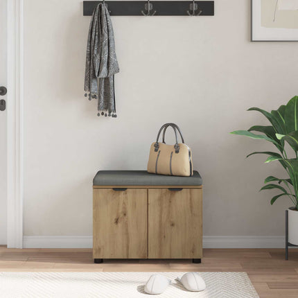 Hallbænk Artisan Eg 60 x 38 x 46 cm Kunstigt træ og stof