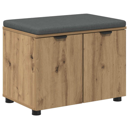 Hallbænk Artisan Eg 60 x 38 x 46 cm Kunstigt træ og stof