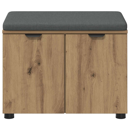 Hallbænk Artisan Eg 60 x 38 x 46 cm Kunstigt træ og stof