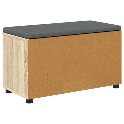 Hallbænk med dør Sonoma eg 80 x 38 x 46 cm Kunstigt træ og stof