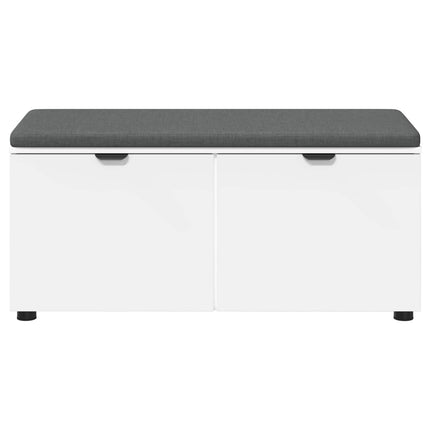 Hallbænk med pude Hvid 100 x 38 x 46 cm Kunstigt træ og stof