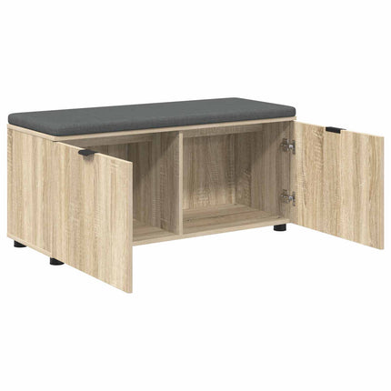 Hallbænk Sonoma eg 100 x 38 x 46 cm Kunstigt træ og stof
