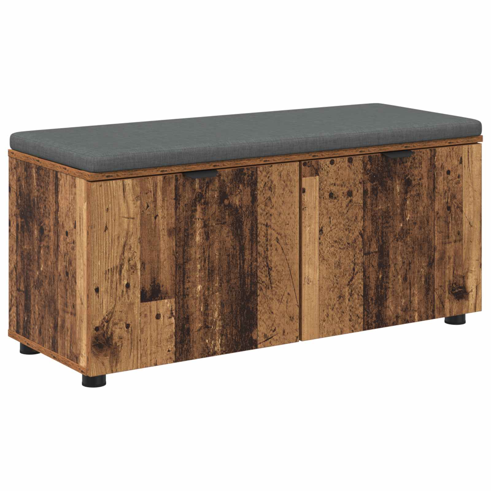 Hallbænk Gammelt træ 100 x 38 x 46 cm Kunstigt træ og stof