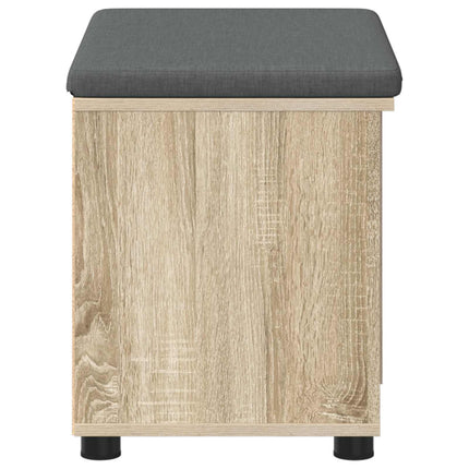 Hallbænk med dør Sonoma eg 60 x 38 x 46 cm Kunstigt træ og stof