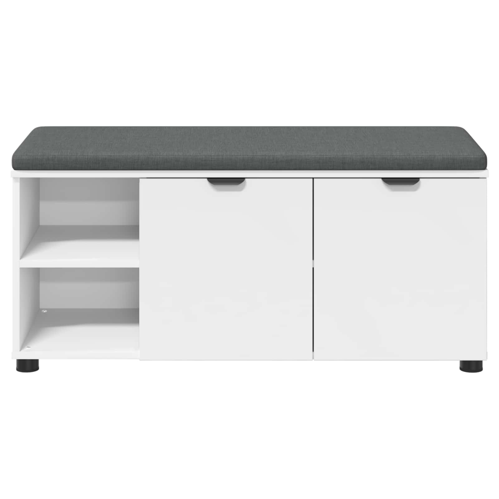 Hallbænk med pude Hvid 100 x 38 x 46 cm Kunstigt træ og stof