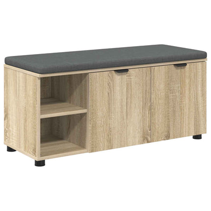 Hallbænk Sonoma eg 100 x 38 x 46 cm Kunstigt træ og stof