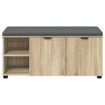 Hallbænk Sonoma eg 100 x 38 x 46 cm Kunstigt træ og stof