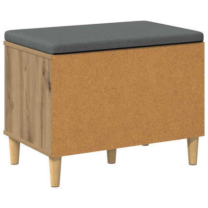 Hallbænk Artisan Eg 60 x 38 x 46 cm Kunstigt træ og stof