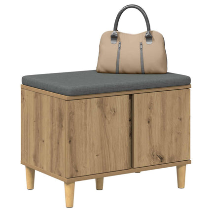 Hallbænk Artisan Eg 60 x 38 x 46 cm Kunstigt træ og stof