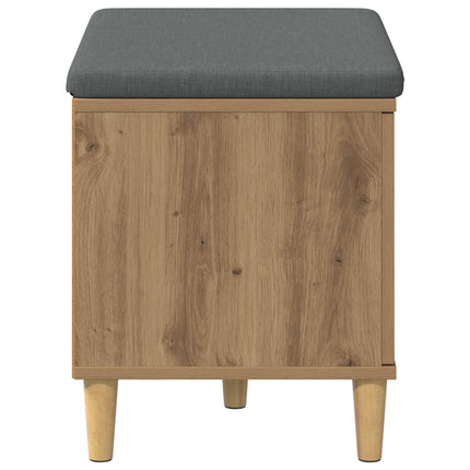 Hallbænk Artisan Eg 60 x 38 x 46 cm Kunstigt træ og stof