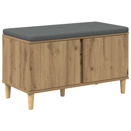Hallbænk Artisan Eg 80 x 38 x 46 cm Kunstigt træ og stof