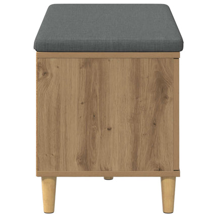 Hallbænk Artisan Eg 80 x 38 x 46 cm Kunstigt træ og stof