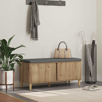 Hallbænk Artisan Eg 100 x 38 x 46 cm Kunstigt træ og stof