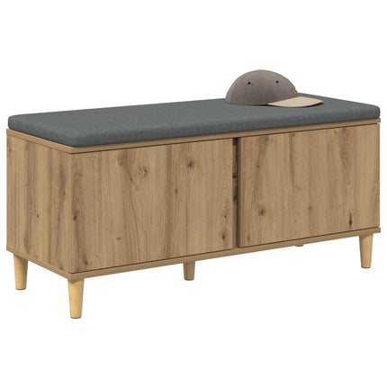 Hallbænk Artisan Eg 100 x 38 x 46 cm Kunstigt træ og stof