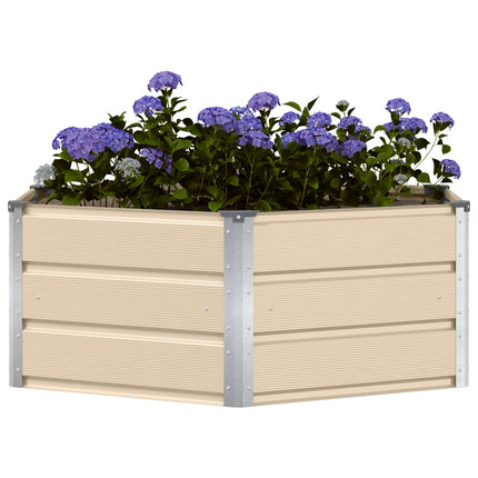 Plantekasse Elfenben 129 x 129 x 45 cm Stål