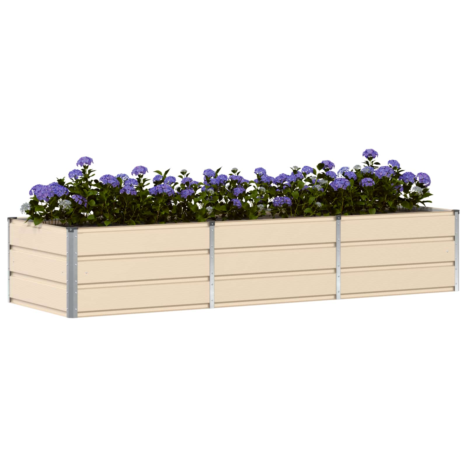 Plantekasse Elfenben 240 x 80 x 75 cm Stål