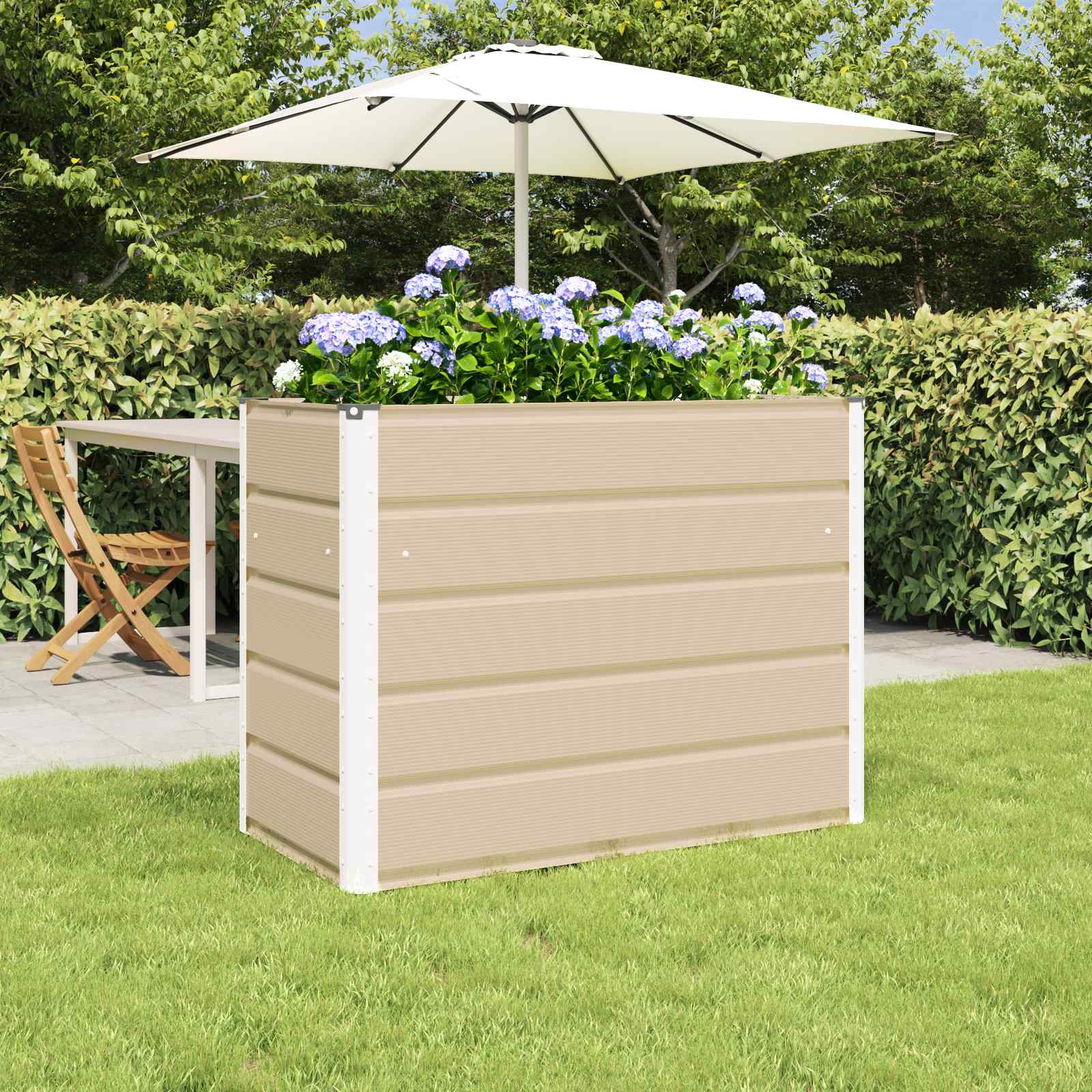 Plantekasse Elfenben 100 x 50 x 75 cm Galvaniseret stål