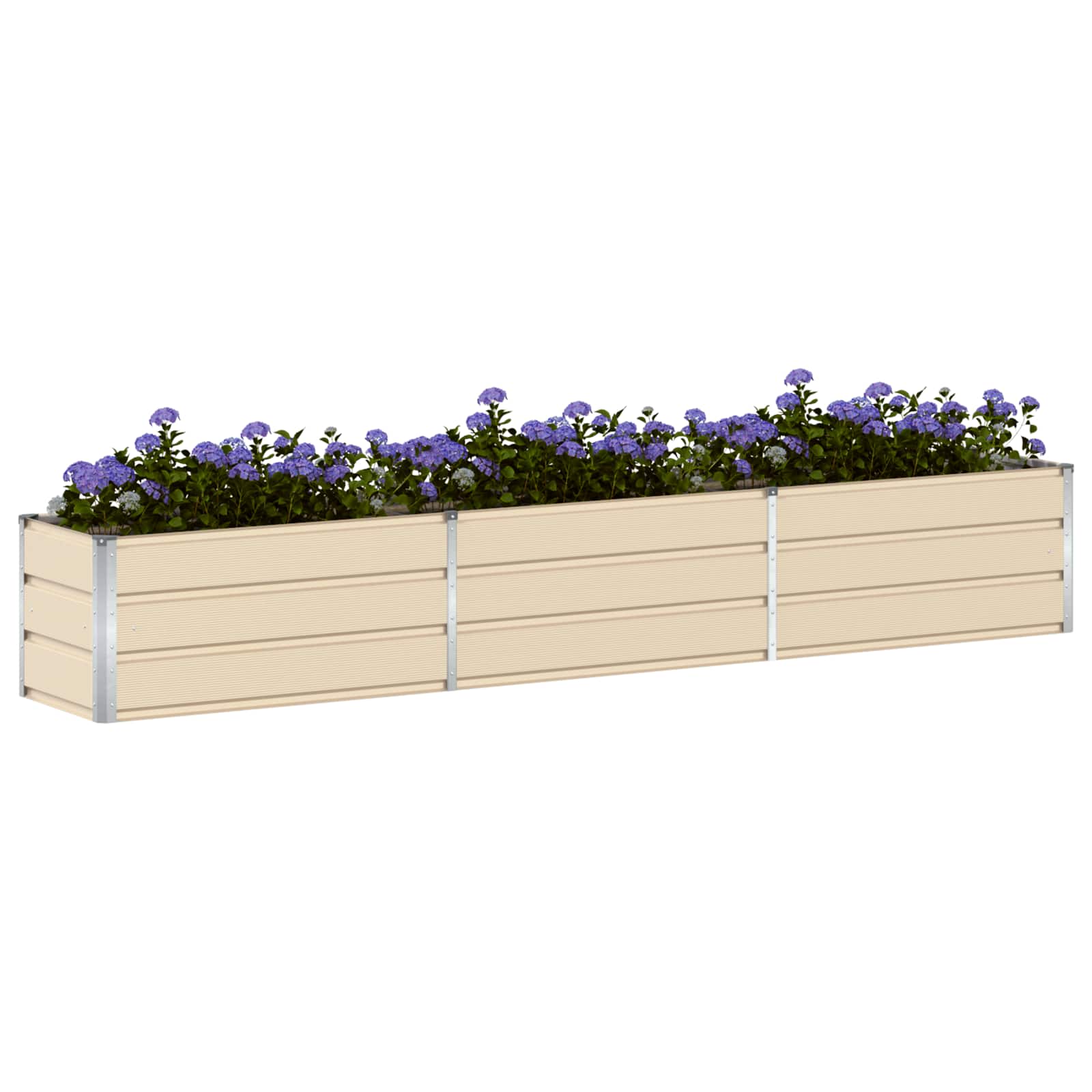 Plantekasse Elfenben 290 x 50 x 45 cm Galvaniseret stål
