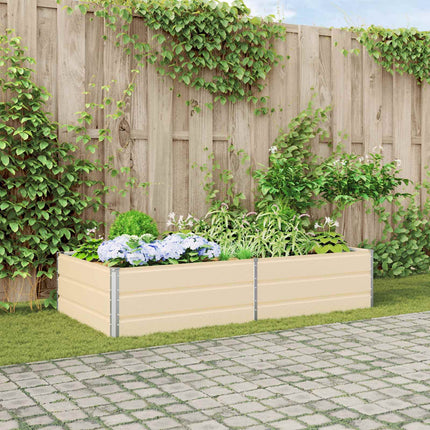 Plantekasse Elfenben 195 x 100 x 45 cm Galvaniseret stål