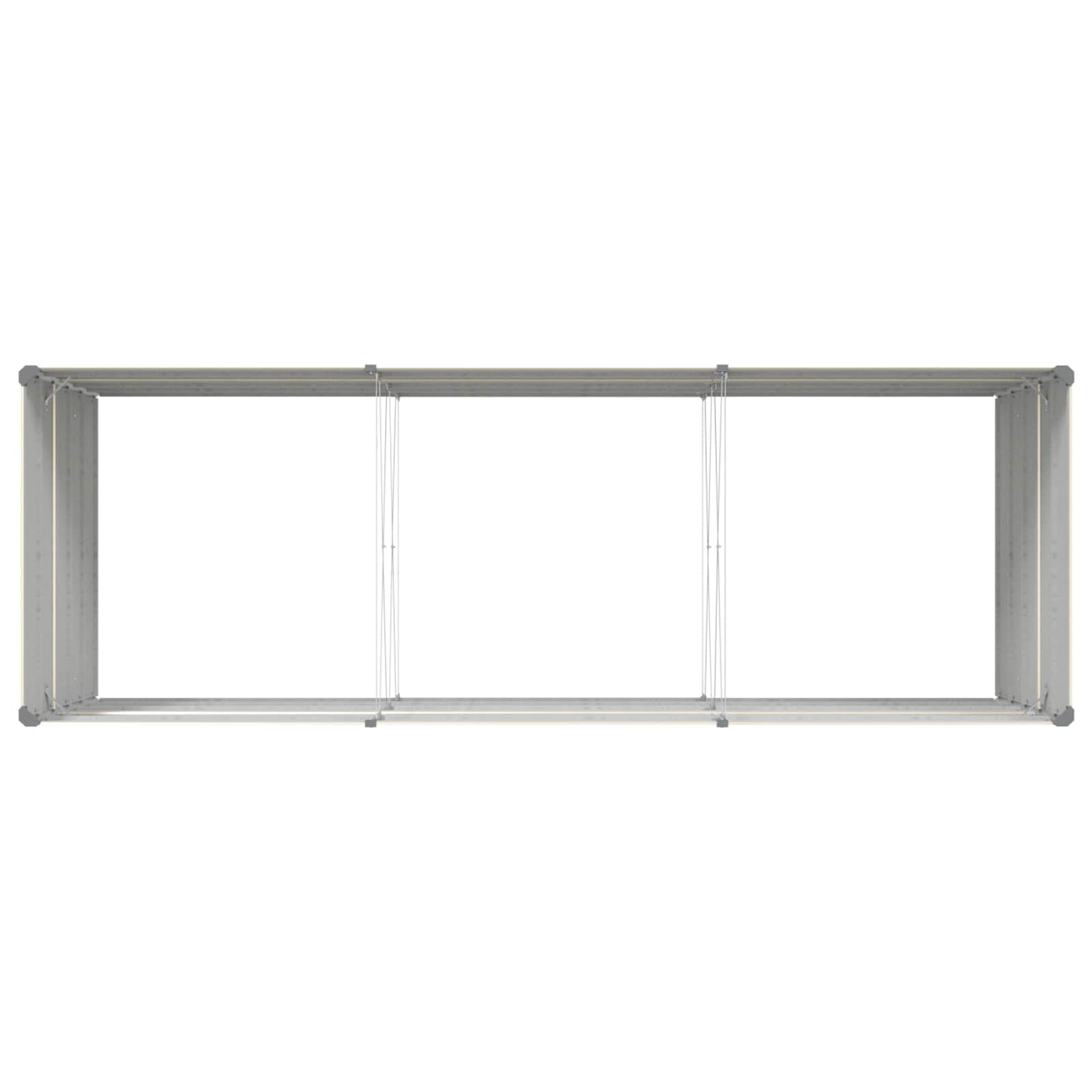 Plantekasse Elfenben 290 x 100 x 75 cm Galvaniseret stål