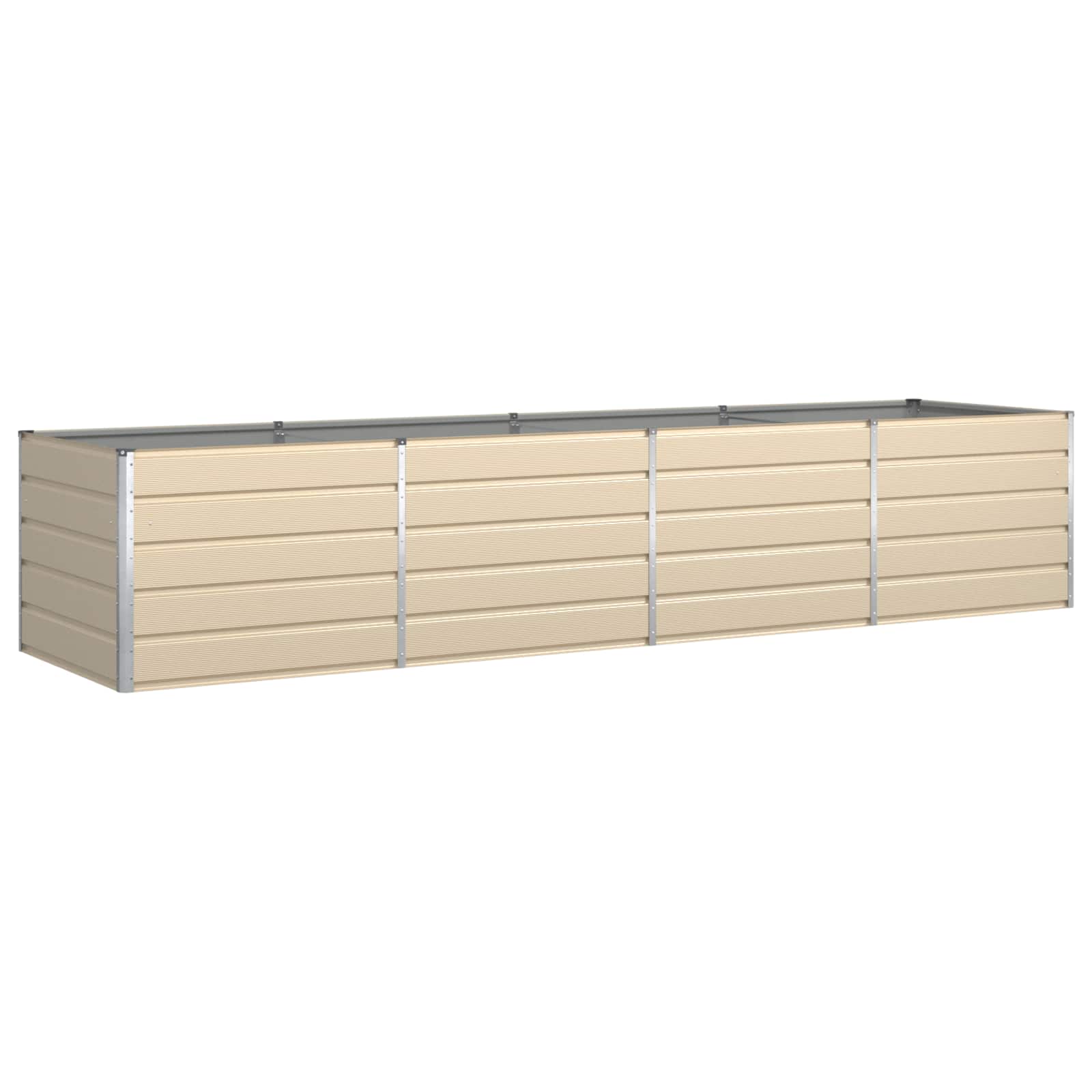 Plantekasse Elfenben 385 x 100 x 75 cm Galvaniseret stål