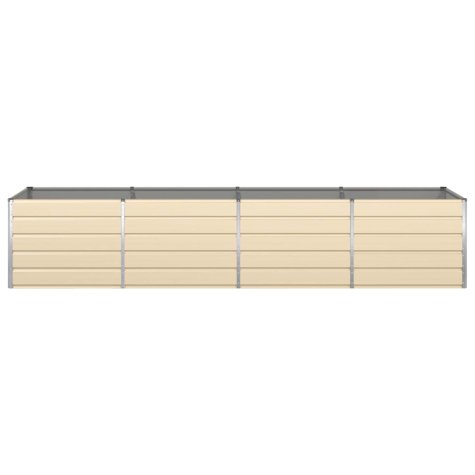 Plantekasse Elfenben 385 x 100 x 75 cm Galvaniseret stål
