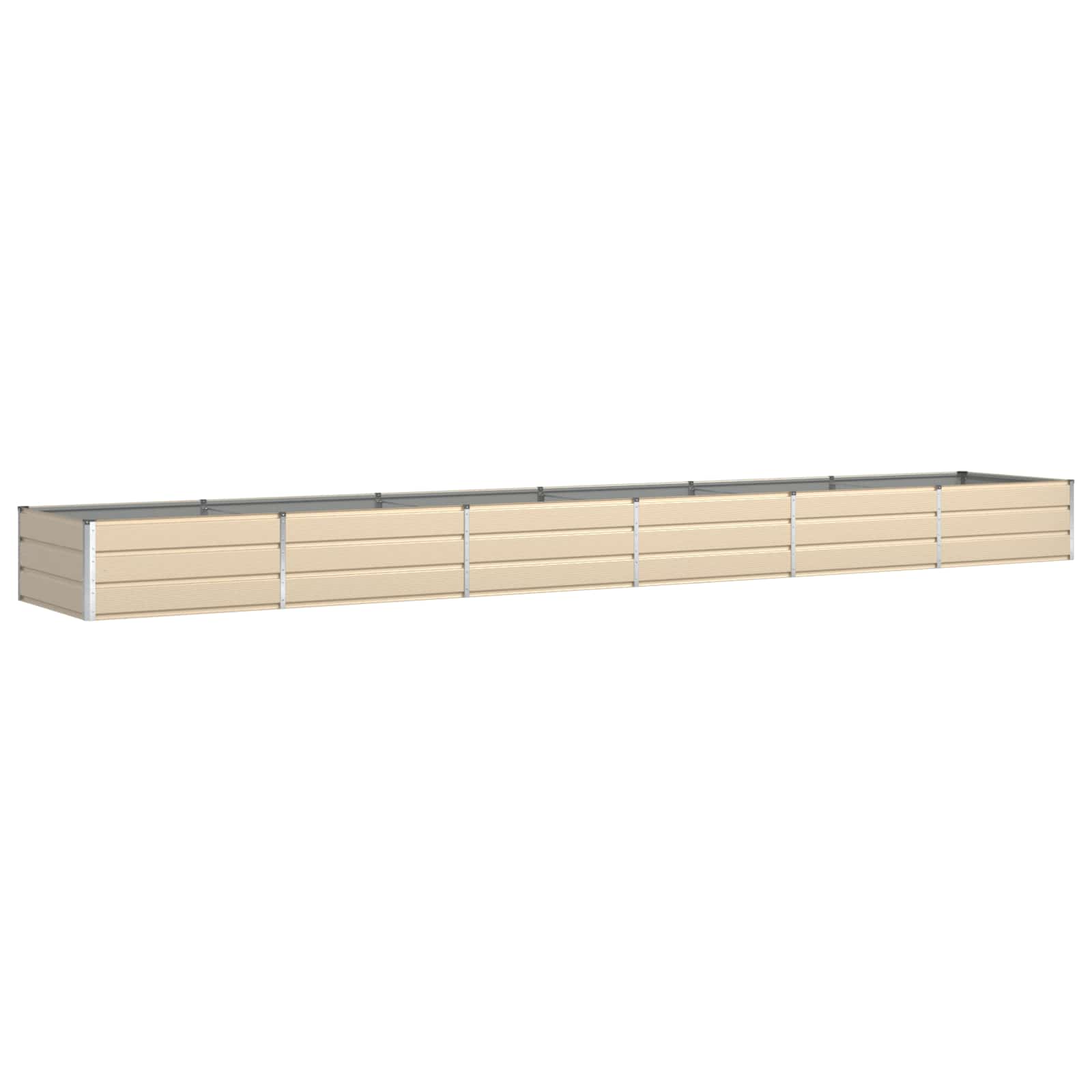 Plantekasse Elfenben 580 x 100 x 45 cm Galvaniseret stål