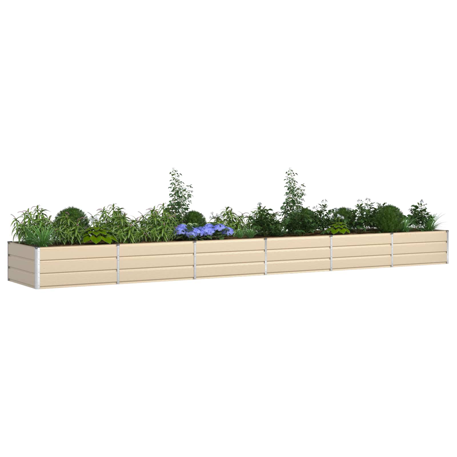 Plantekasse Elfenben 580 x 100 x 45 cm Galvaniseret stål