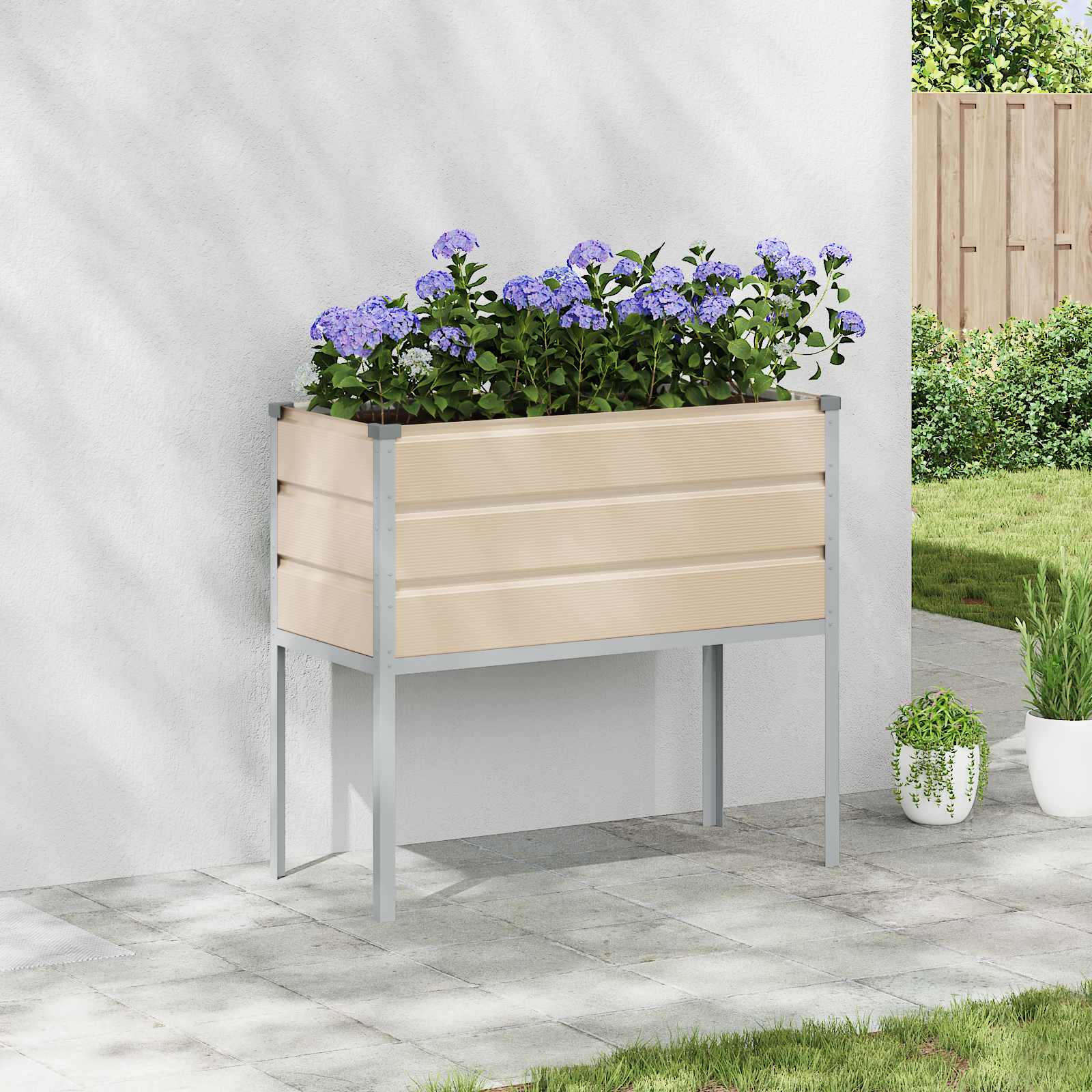 Plantekasse Elfenben 100 x 45 x 90 cm Galvaniseret stål