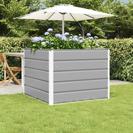 Plantekasse Lysegrå 100 x 100 x 75 cm Stål