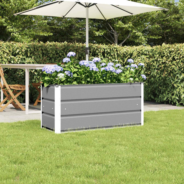 Plantekasse Lysegrå 100 x 40 x 45 cm Stål