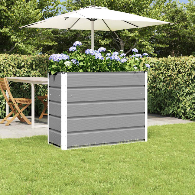 Plantekasse Lysegrå 100 x 40 x 75 cm Stål