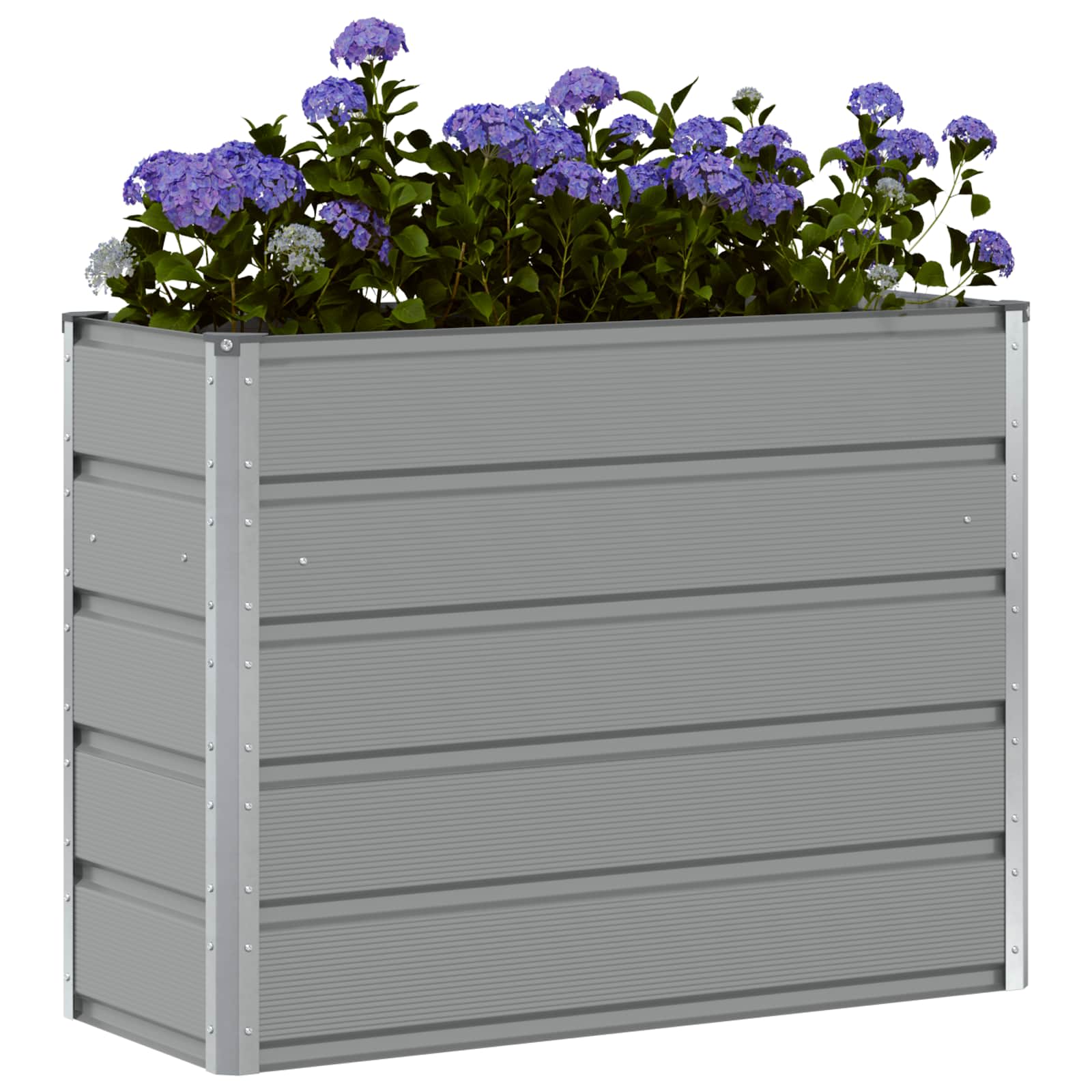 Plantekasse Lysegrå 100 x 40 x 75 cm Stål