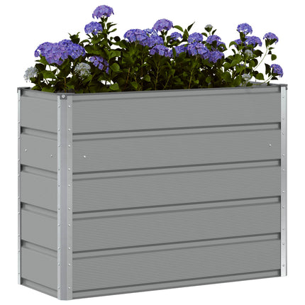 Plantekasse Lysegrå 100 x 40 x 75 cm Stål