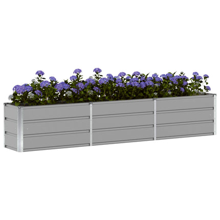 Plantekasse Lysegrå 240 x 40 x 45 cm Stål
