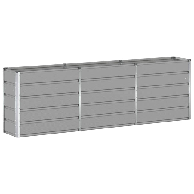 Plantekasse Lysegrå 240 x 40 x 75 cm Stål
