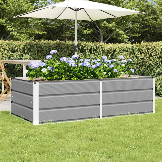 Plantekasse Lysegrå 160 x 80 x 45 cm Stål
