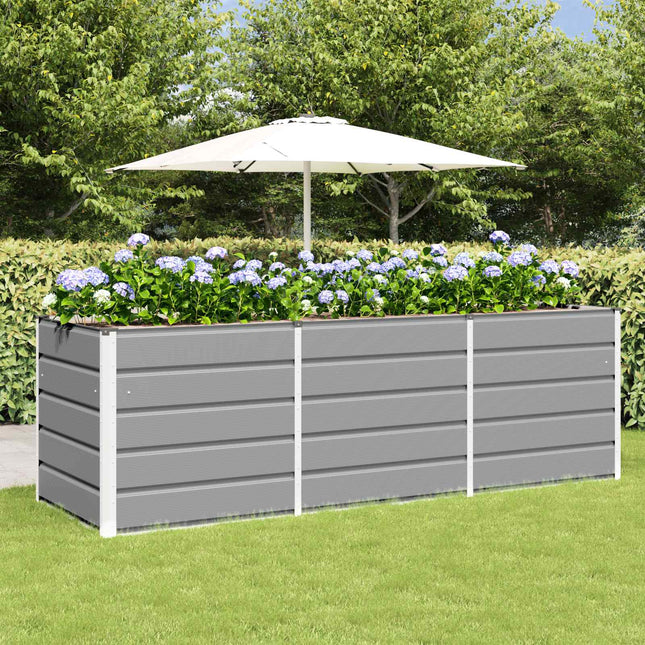 Plantekasse Lysegrå 240 x 80 x 75 cm Stål
