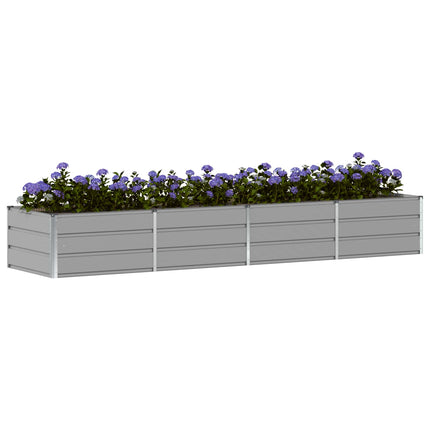 Plantekasse Lysegrå 320 x 80 x 45 cm Stål