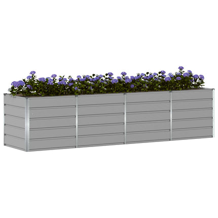 Plantekasse Lysegrå 320 x 80 x 75 cm Stål