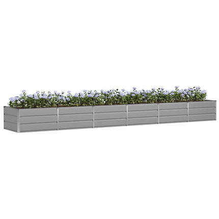 Plantekasse Lysegrå 480 x 80 x 45 cm Stål