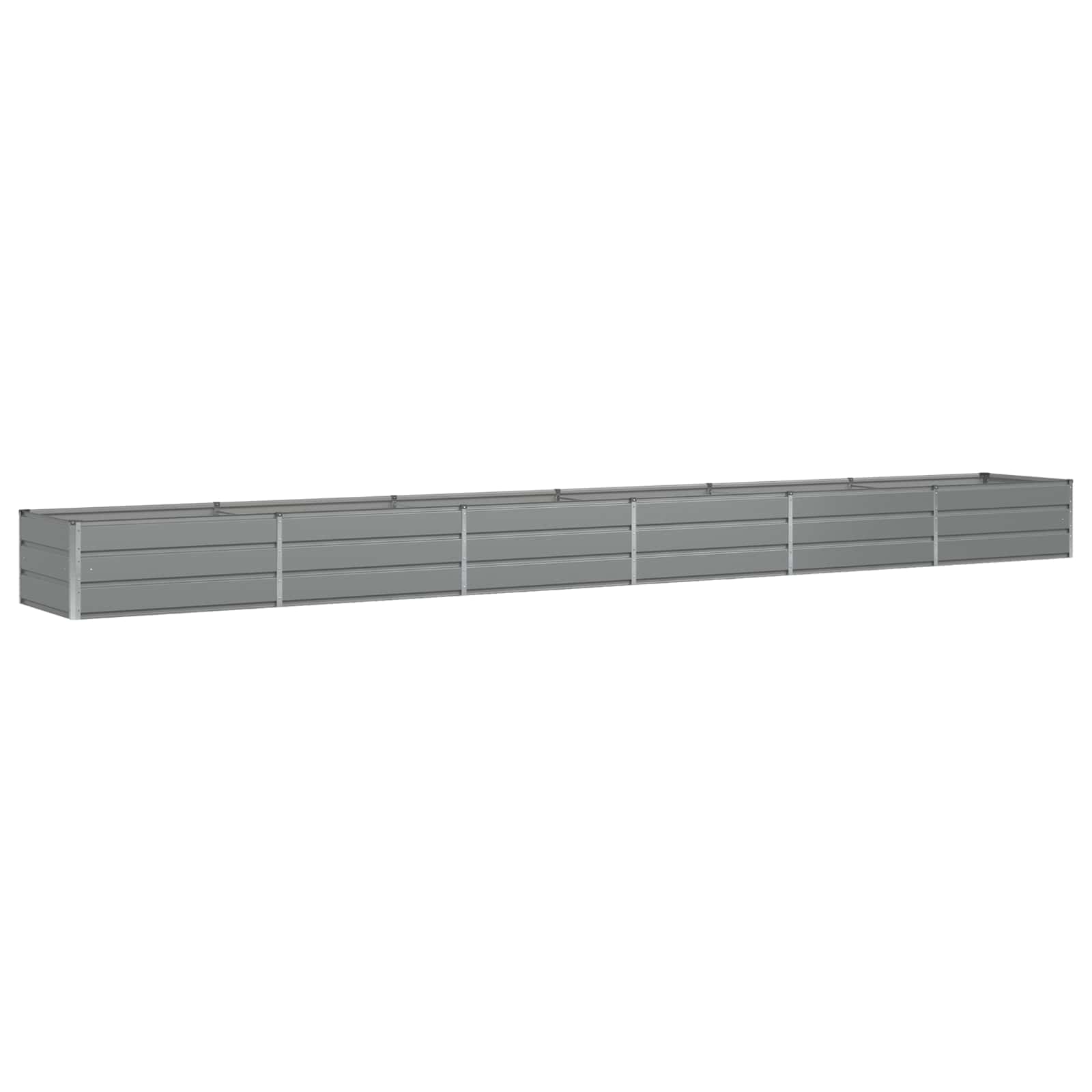Plantekasse Lysegrå 600 x 80 x 45 cm Stål