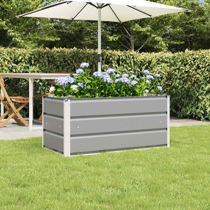 Plantekasse Lysegrå 100 x 50 x 45 cm Galvaniseret stål
