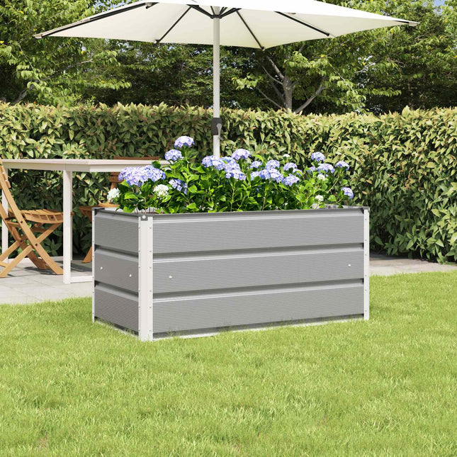 Plantekasse Lysegrå 100 x 50 x 45 cm Galvaniseret stål
