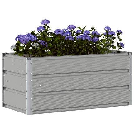 Plantekasse Lysegrå 100 x 50 x 45 cm Galvaniseret stål