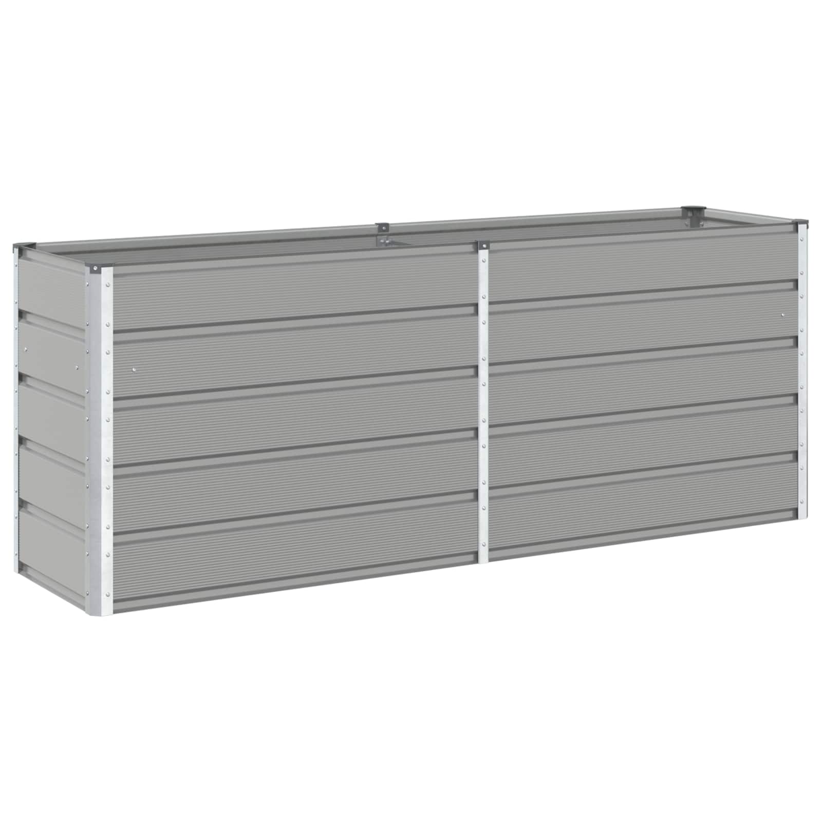 Plantekasse Lysegrå 195 x 50 x 75 cm Galvaniseret stål
